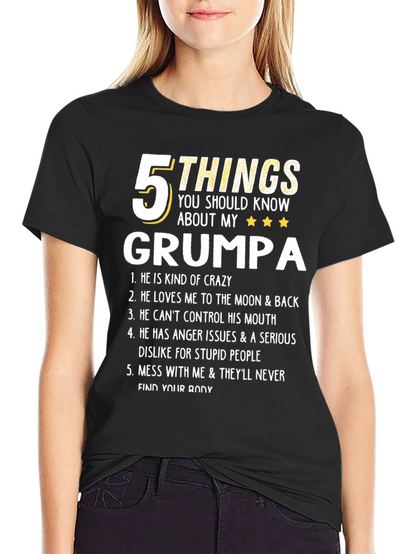 Camiseta 5 Cosas de mi GRUMPA