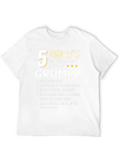 Camiseta 5 Cosas de mi GRUMPA