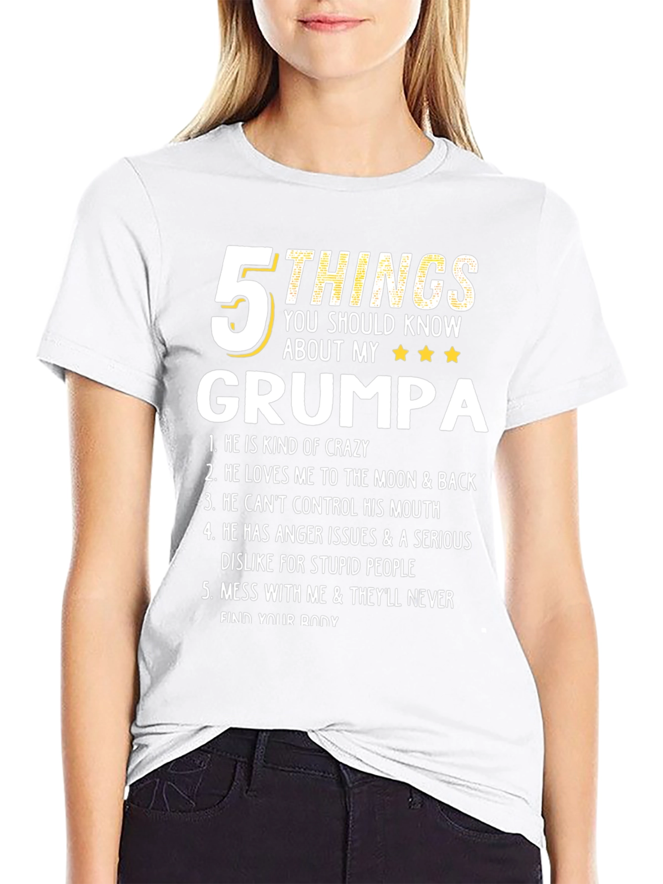 Camiseta 5 Cosas de mi GRUMPA