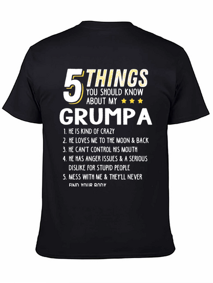 Camiseta 5 Cosas de mi GRUMPA