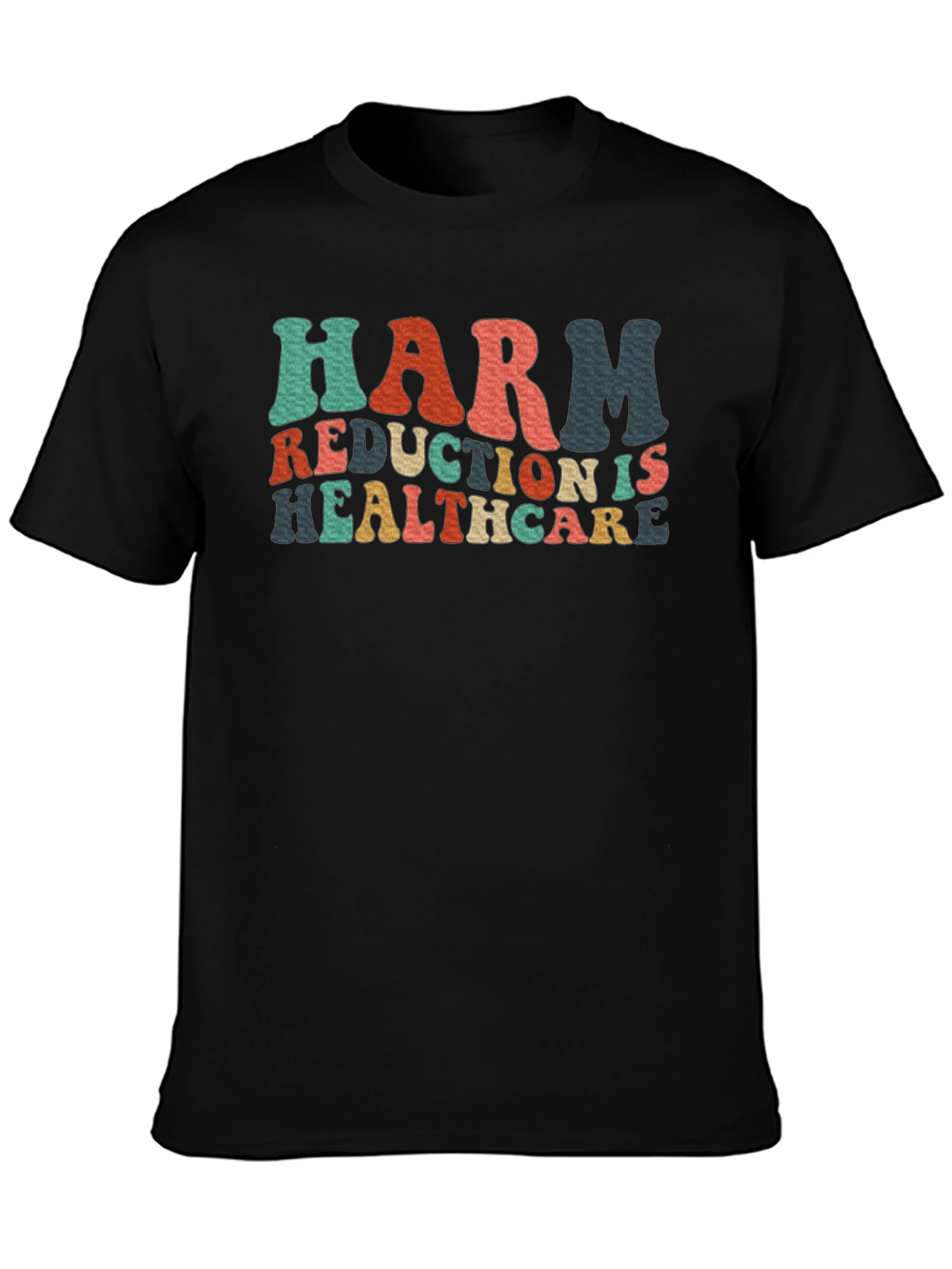 Camiseta Negra Harm Reduction Is Healthcare