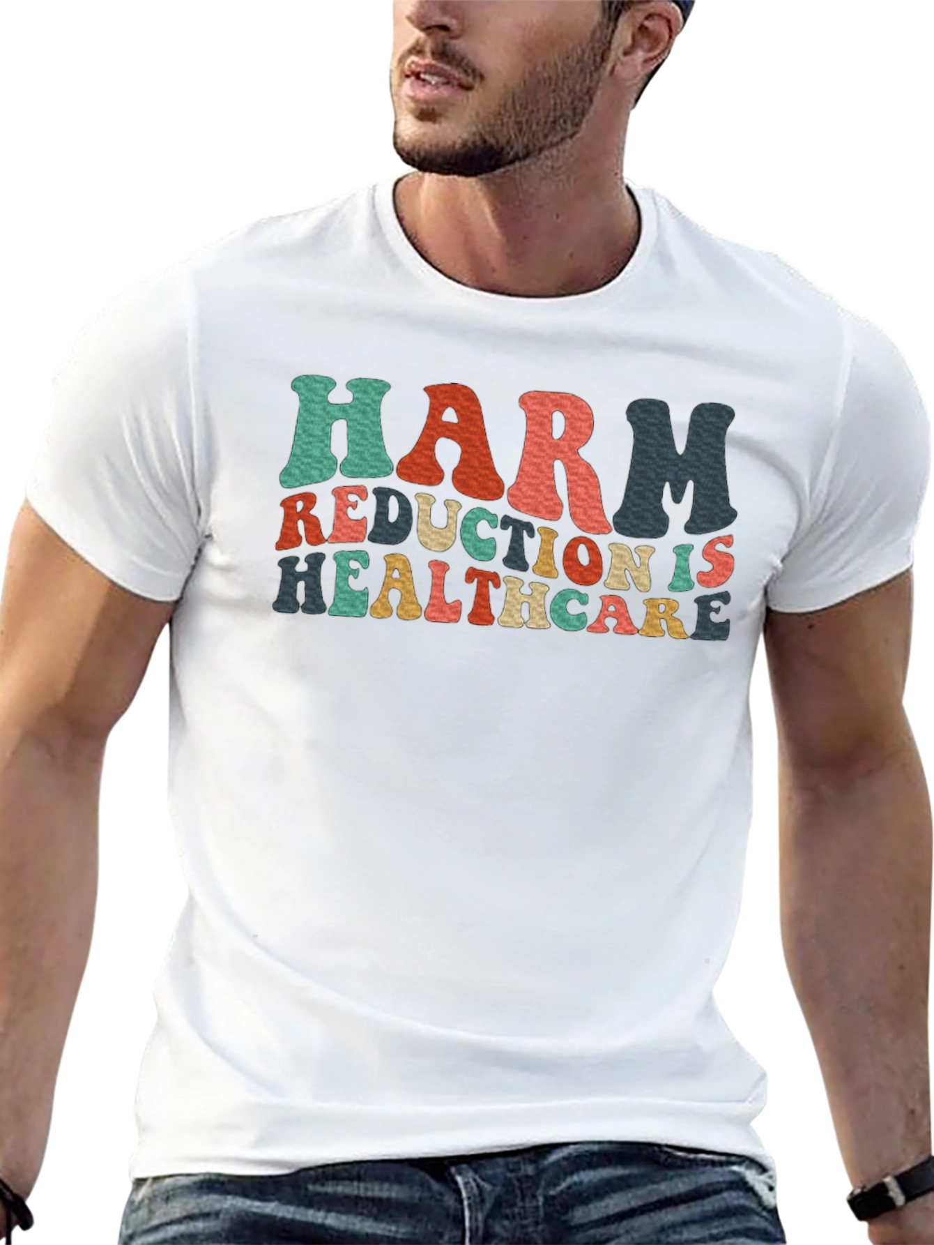 Camiseta Negra Harm Reduction Is Healthcare