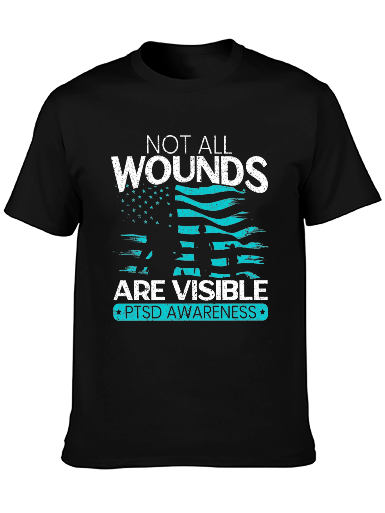 Camiseta PTSD Awareness No Todas las Heridas Son Visibles