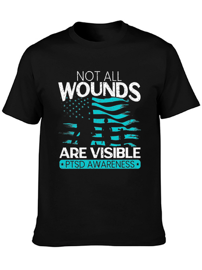 Camiseta PTSD Awareness No Todas las Heridas Son Visibles