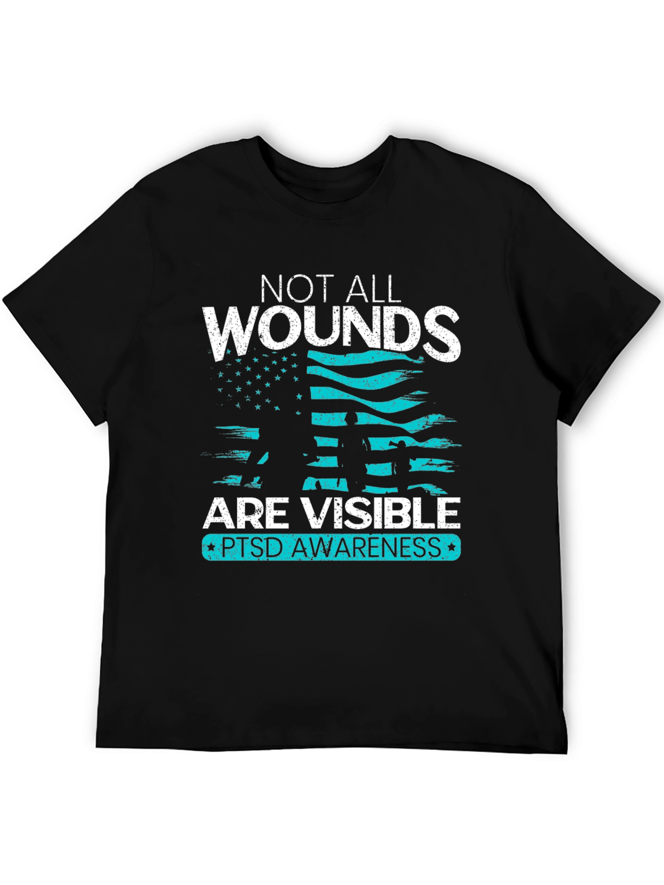 Camiseta PTSD Awareness No Todas las Heridas Son Visibles