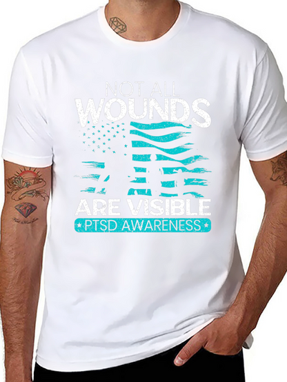 Camiseta PTSD Awareness No Todas las Heridas Son Visibles