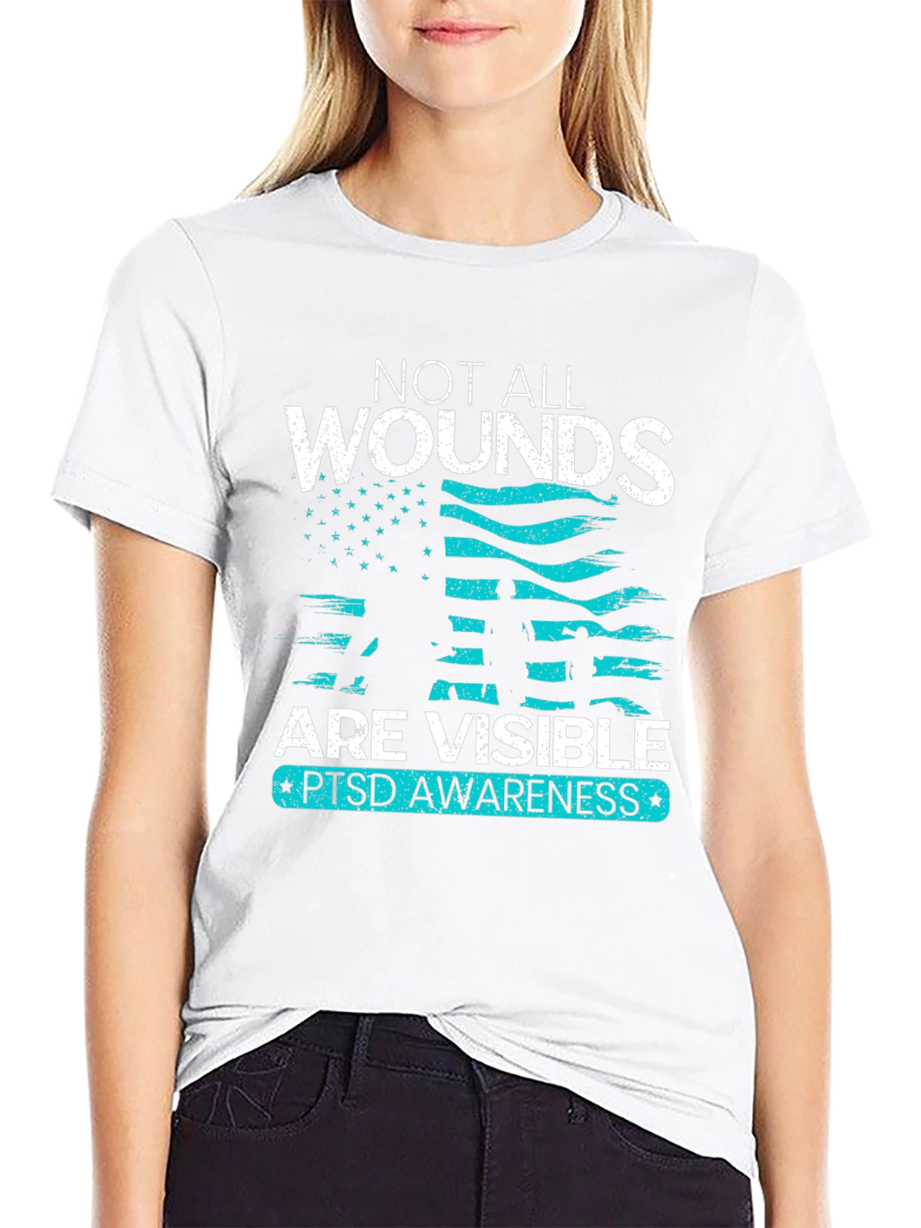 Camiseta PTSD Awareness No Todas las Heridas Son Visibles