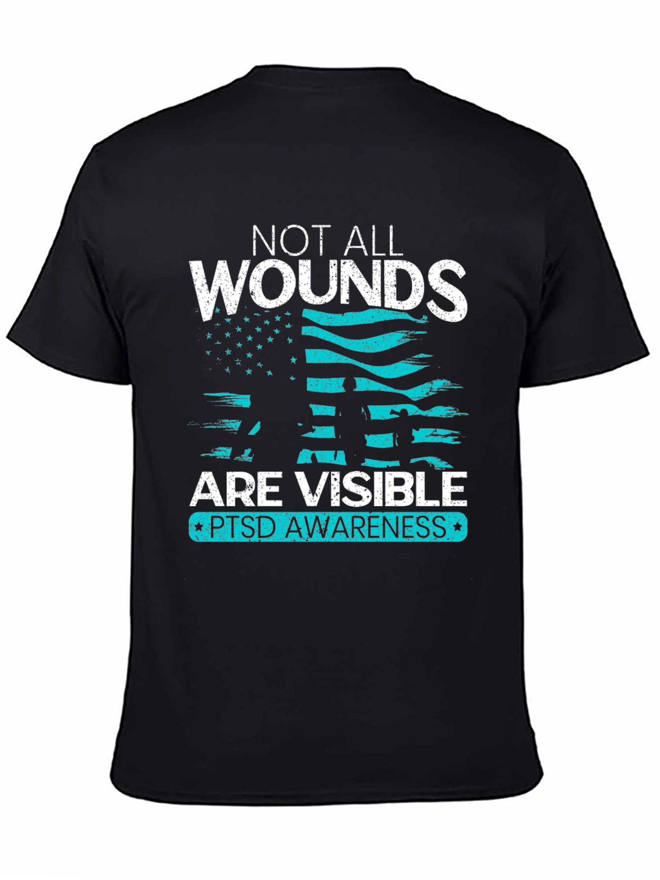 Camiseta PTSD Awareness No Todas las Heridas Son Visibles