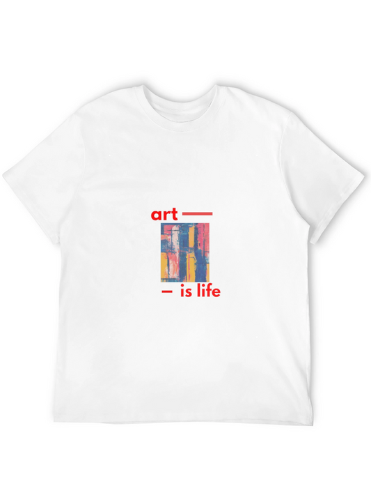 Camiseta Negra con Diseño Artístico Art is Life