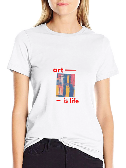 Camiseta Negra con Diseño Artístico Art is Life