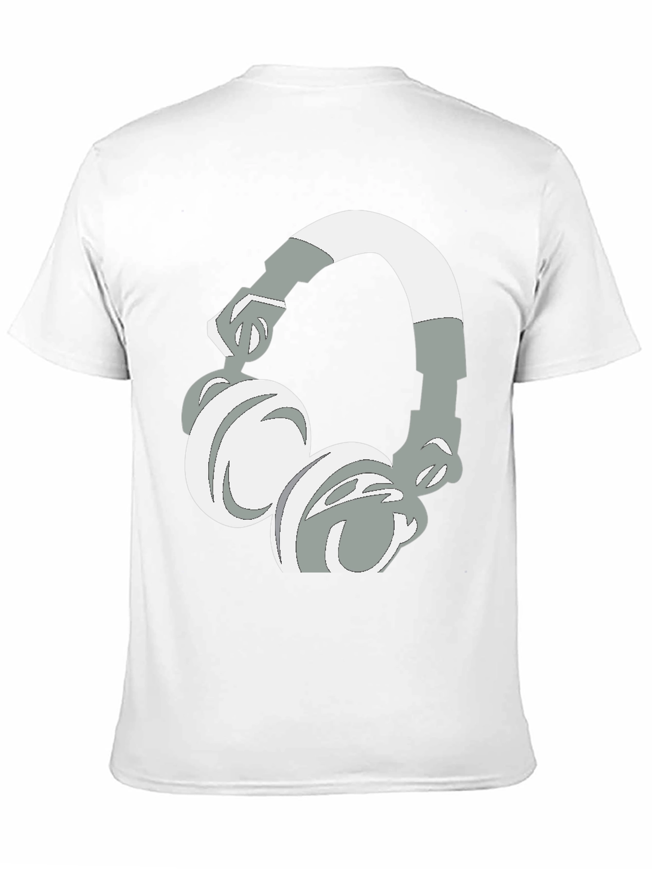 Camiseta Negra con Diseño de Audífonos Gráficos