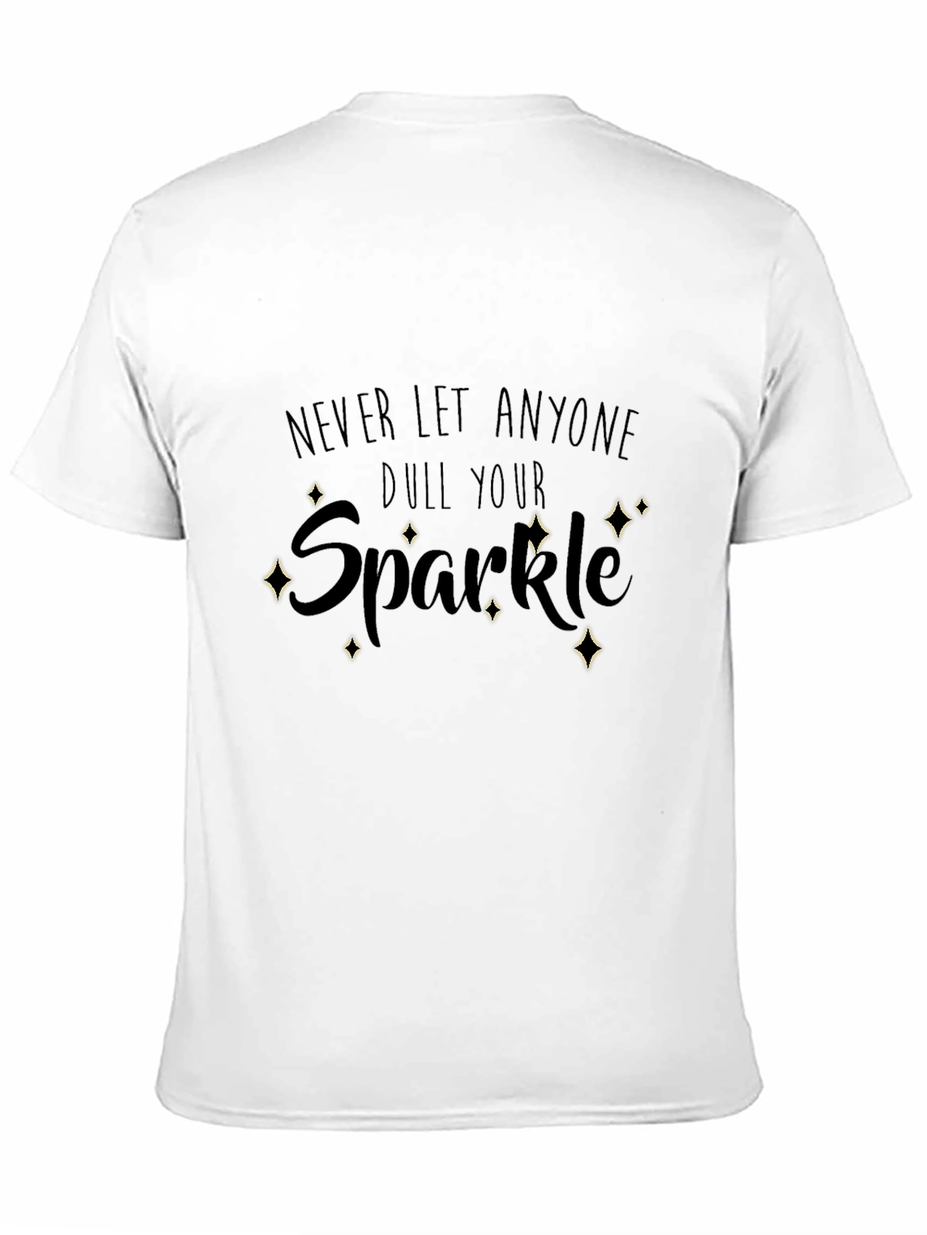 Camiseta Negra con Mensaje Inspirador Sparkle