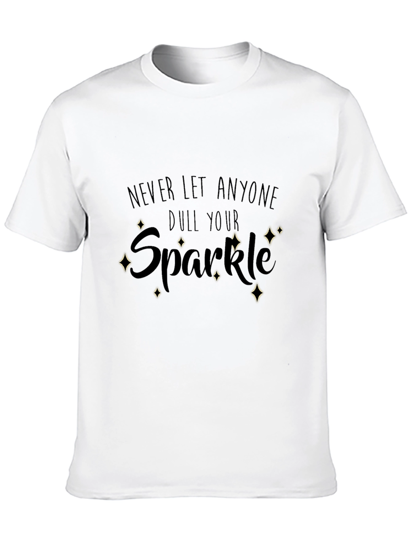 Camiseta Negra con Mensaje Inspirador Sparkle
