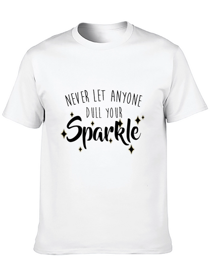 Camiseta Negra con Mensaje Inspirador Sparkle