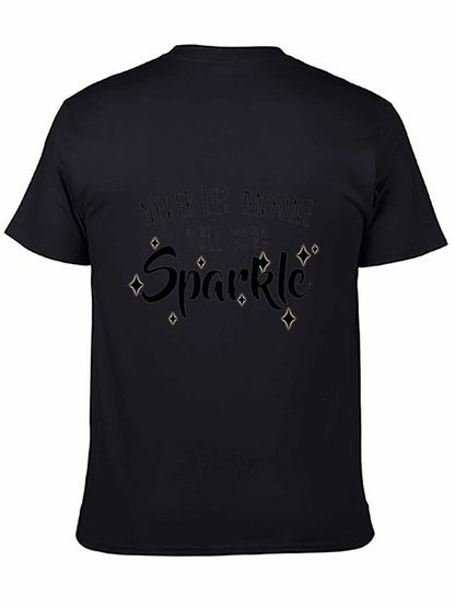 Camiseta Negra con Mensaje Inspirador Sparkle