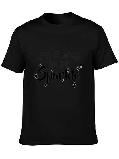 Camiseta Negra con Mensaje Inspirador Sparkle