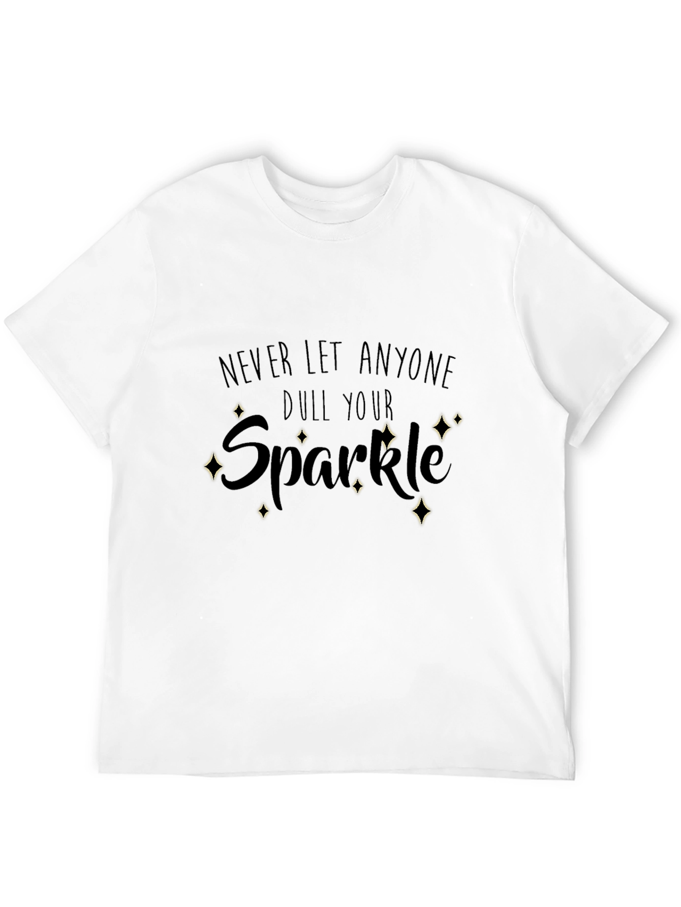 Camiseta Negra con Mensaje Inspirador Sparkle