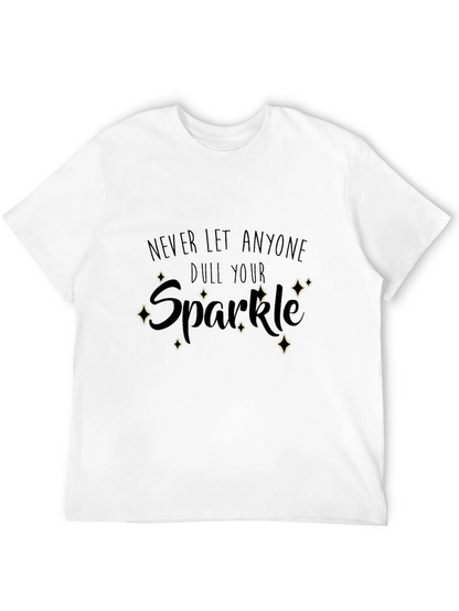 Camiseta Negra con Mensaje Inspirador Sparkle
