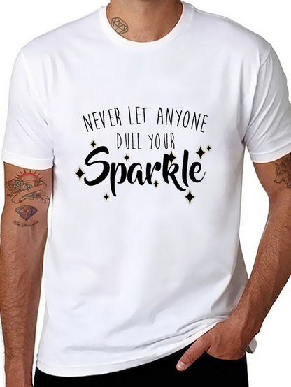 Camiseta Negra con Mensaje Inspirador Sparkle