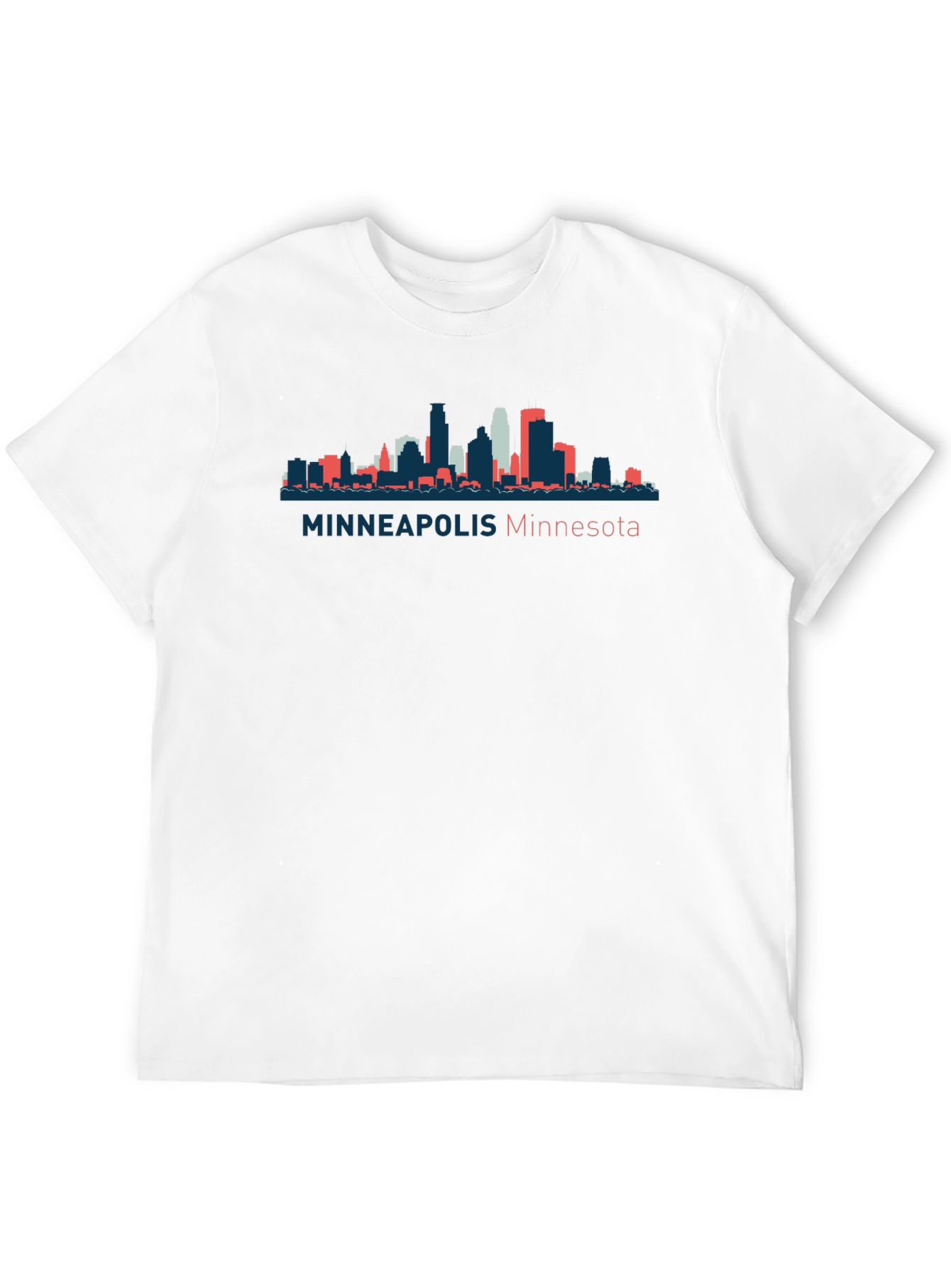 Camiseta Negra con Skyline de Minneapolis