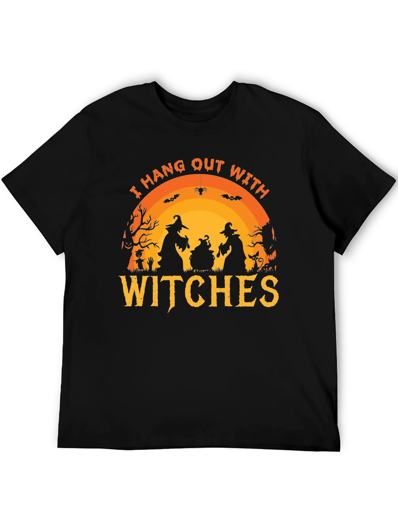 Camiseta Negra Halloween - Yo Salgo Con Brujas