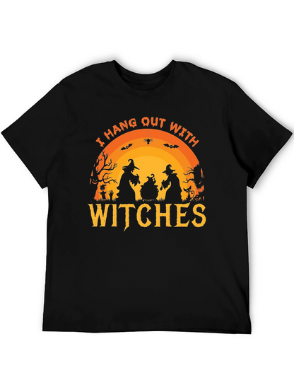 Camiseta Negra Halloween - Yo Salgo Con Brujas