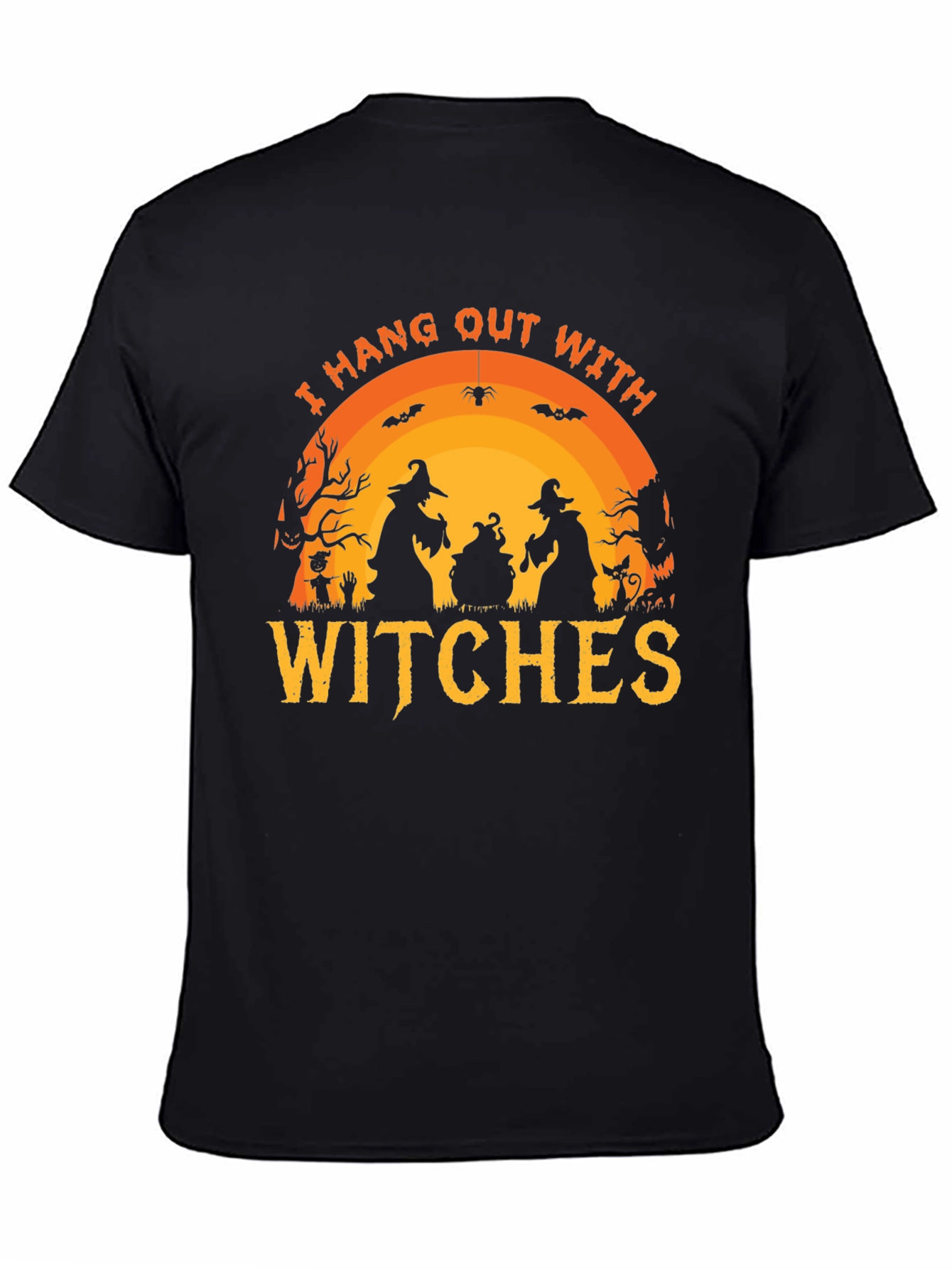 Camiseta Negra Halloween - Yo Salgo Con Brujas