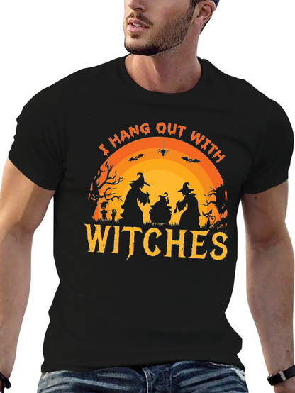 Camiseta Negra Halloween - Yo Salgo Con Brujas