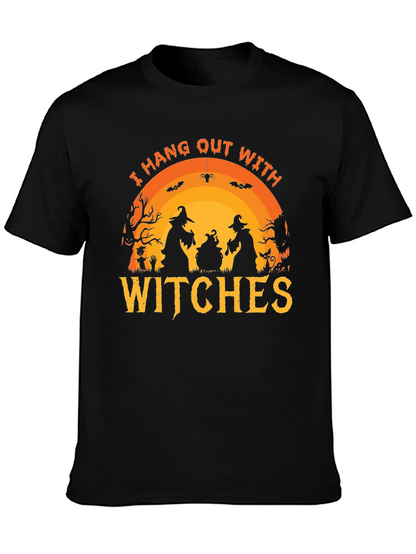 Camiseta Negra Halloween - Yo Salgo Con Brujas