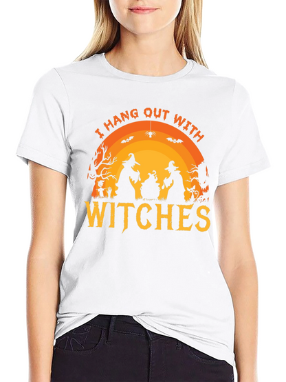 Camiseta Negra Halloween - Yo Salgo Con Brujas