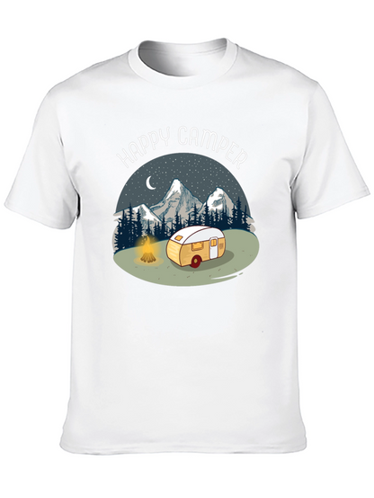 Camiseta Negra Happy Camper para Aventureros
