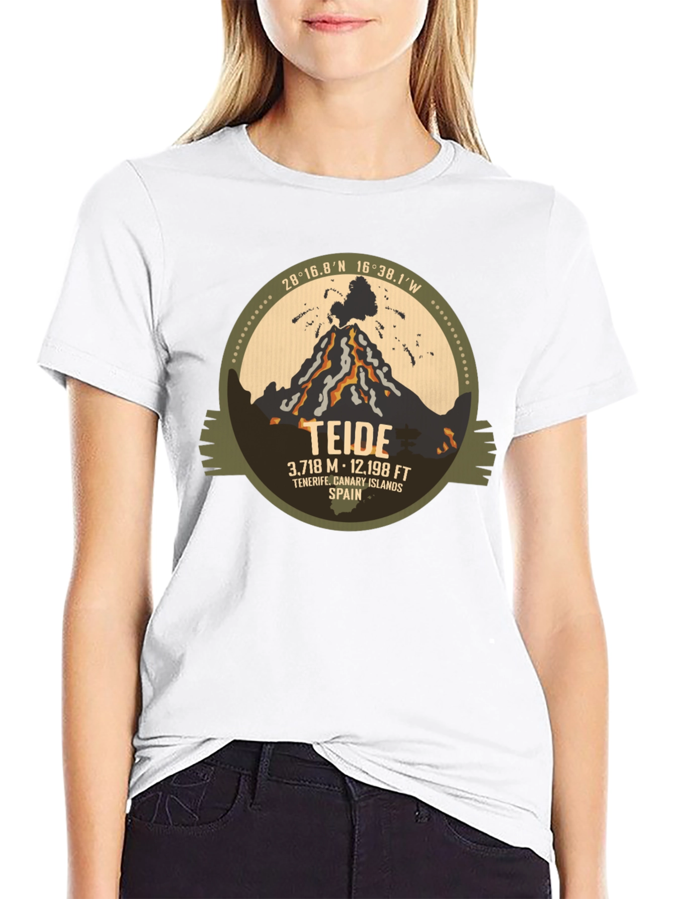 Camiseta Negra Teide - Tenerife Islas Canarias España