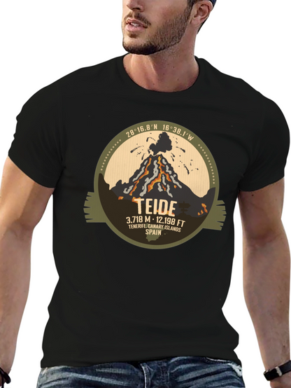 Camiseta Negra Teide - Tenerife Islas Canarias España