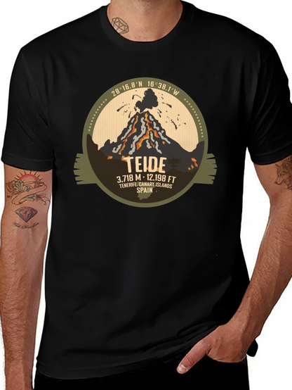 Camiseta Negra Teide - Tenerife Islas Canarias España