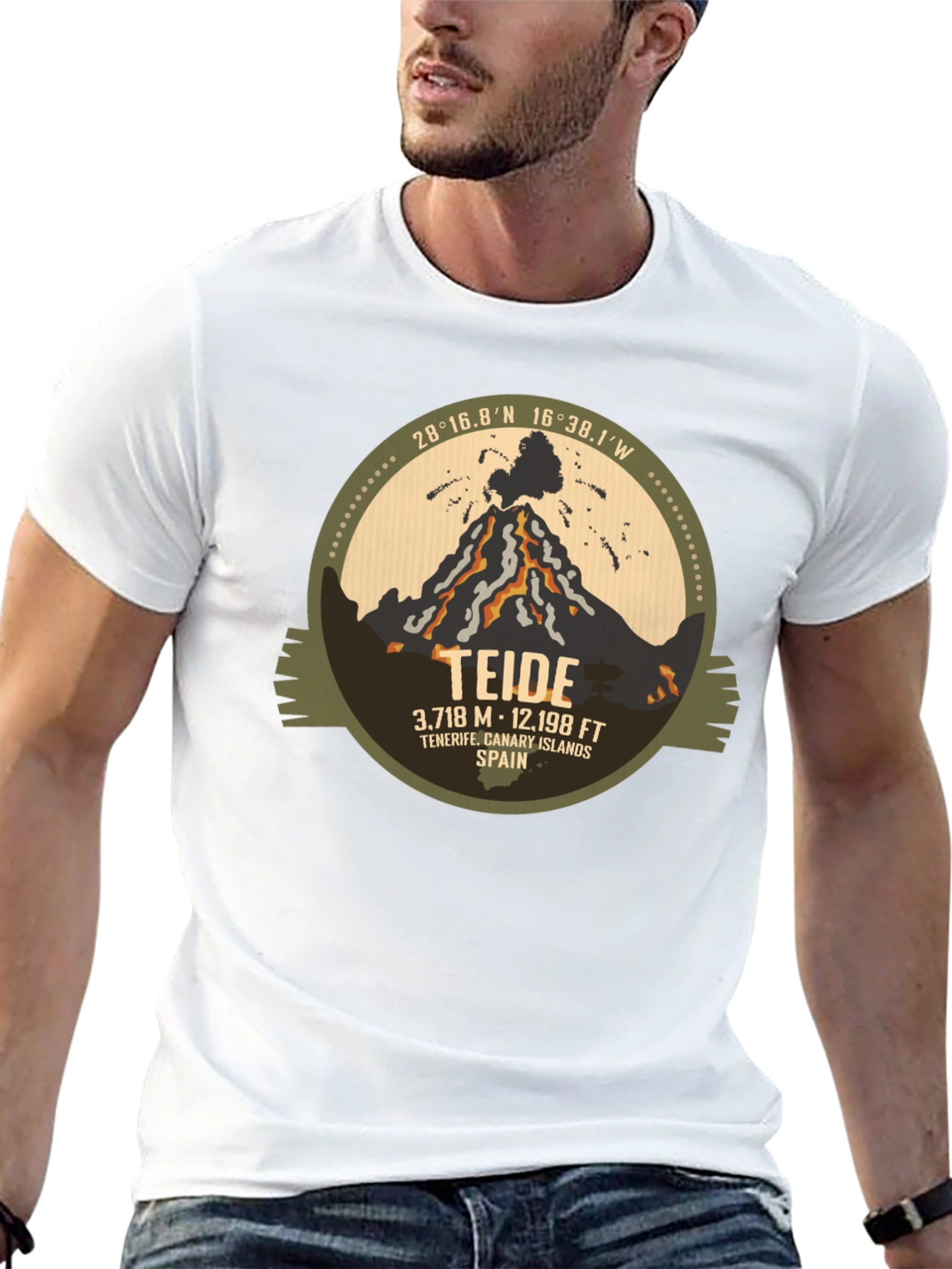 Camiseta Negra Teide - Tenerife Islas Canarias España