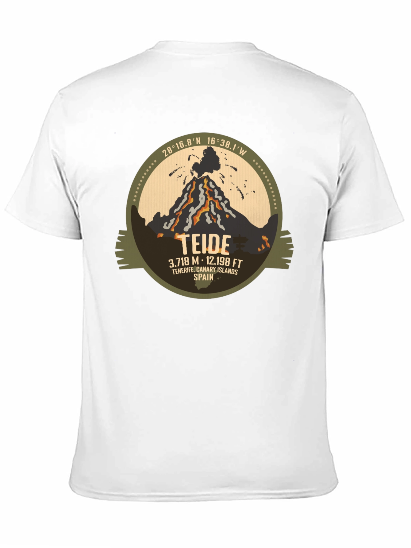 Camiseta Negra Teide - Tenerife Islas Canarias España