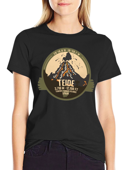 Camiseta Negra Teide - Tenerife Islas Canarias España