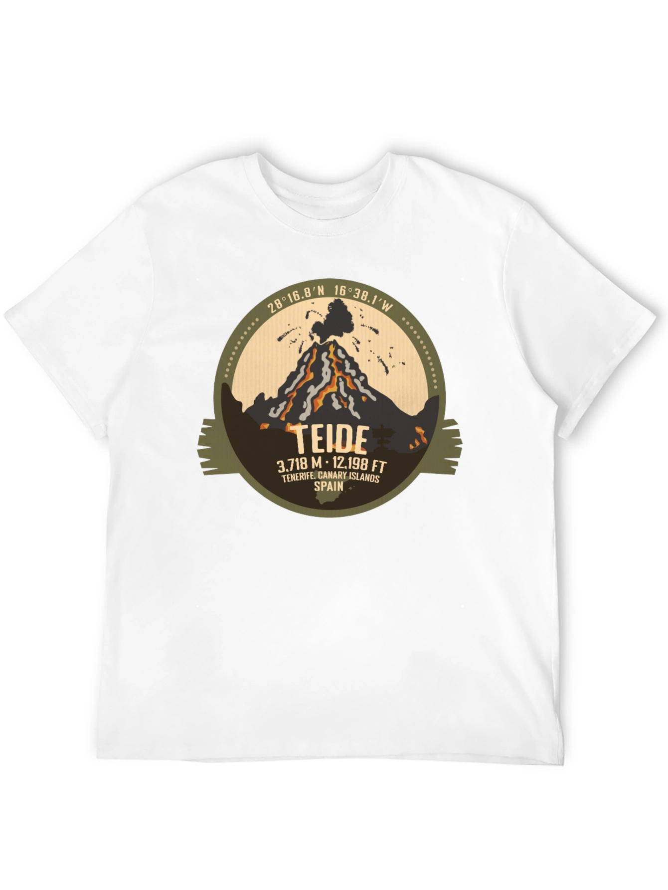 Camiseta Negra Teide - Tenerife Islas Canarias España