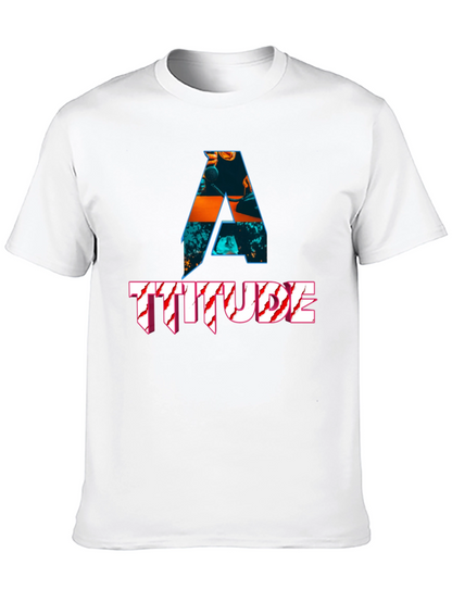 Camiseta Negra con Diseño de Actitud