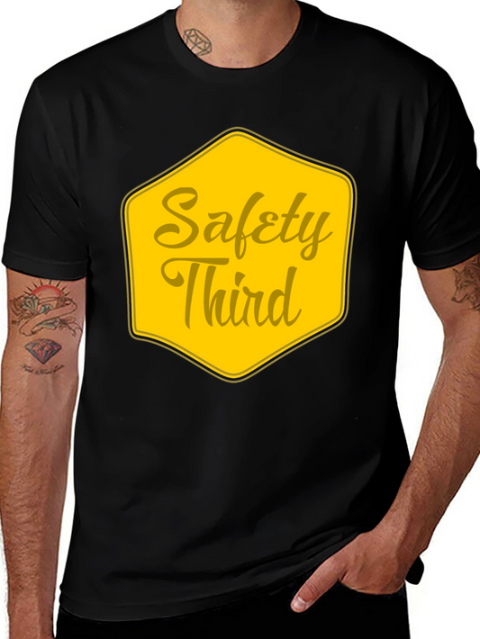 Camiseta Negra Seguridad Tercero para Hombre