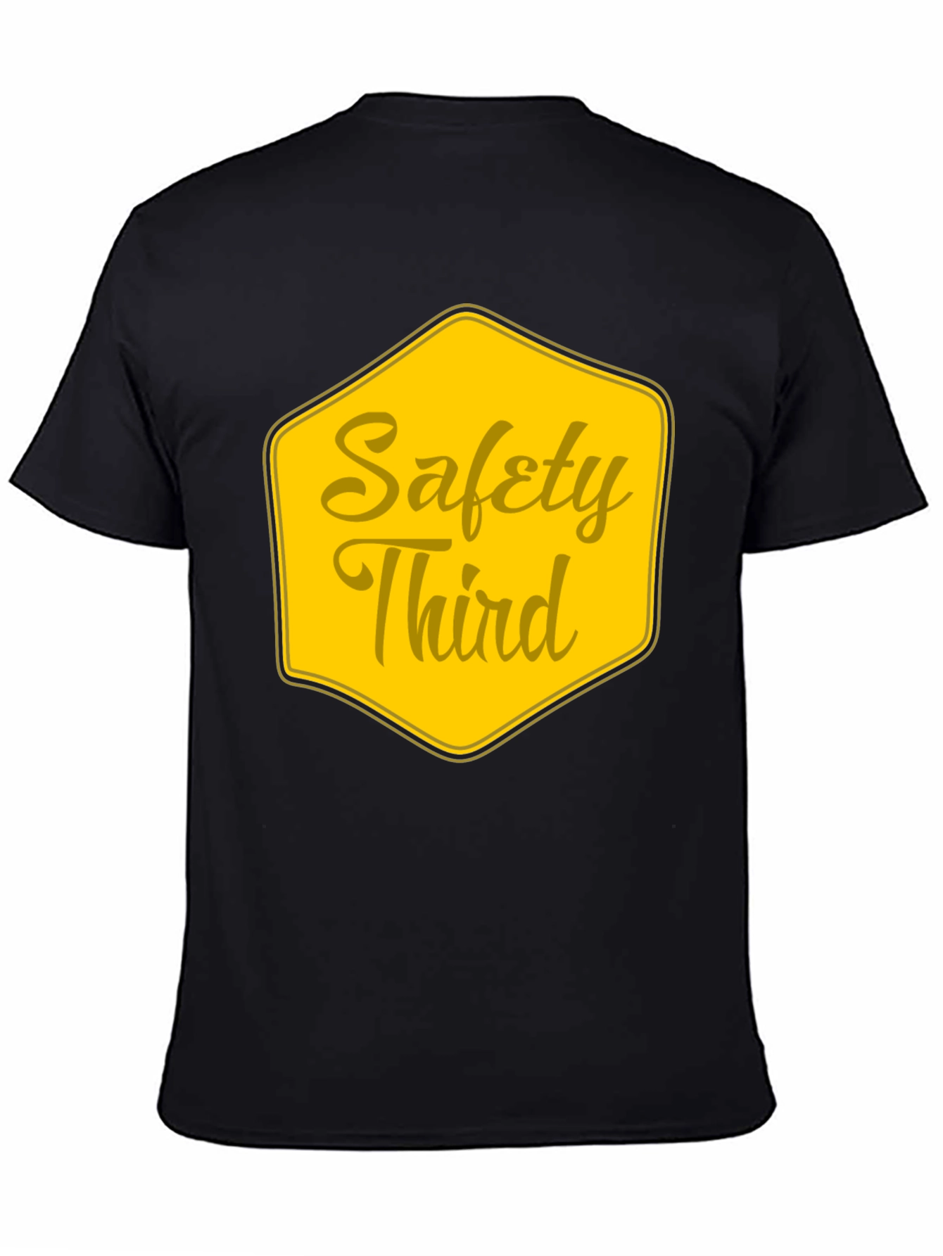 Camiseta Negra Seguridad Tercero para Hombre