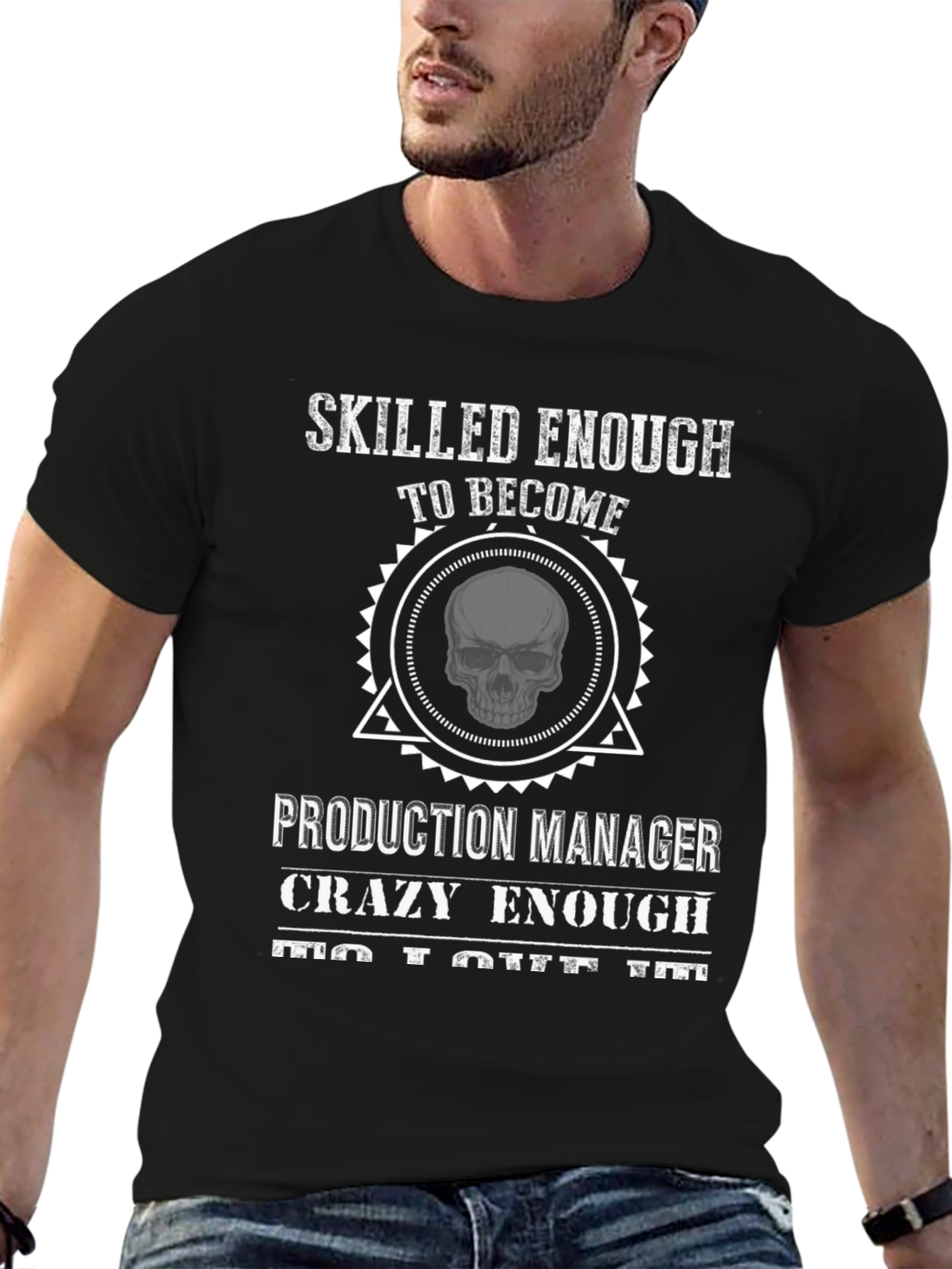 Camiseta Negra Skilled Enough Production Manager