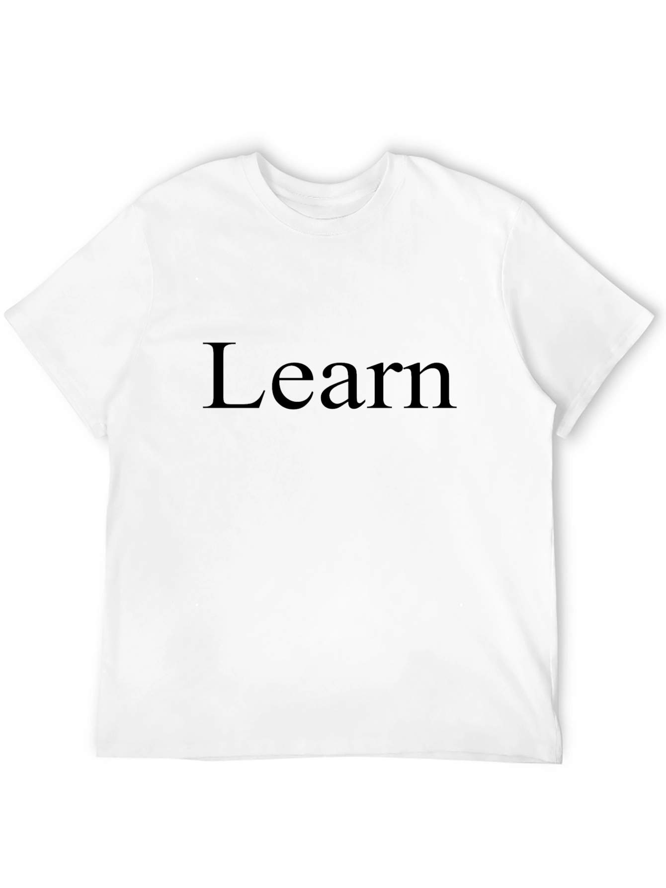 Camiseta Negra Learn para Estudiantes y Profesionales
