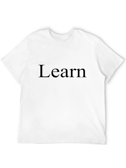 Camiseta Negra Learn para Estudiantes y Profesionales