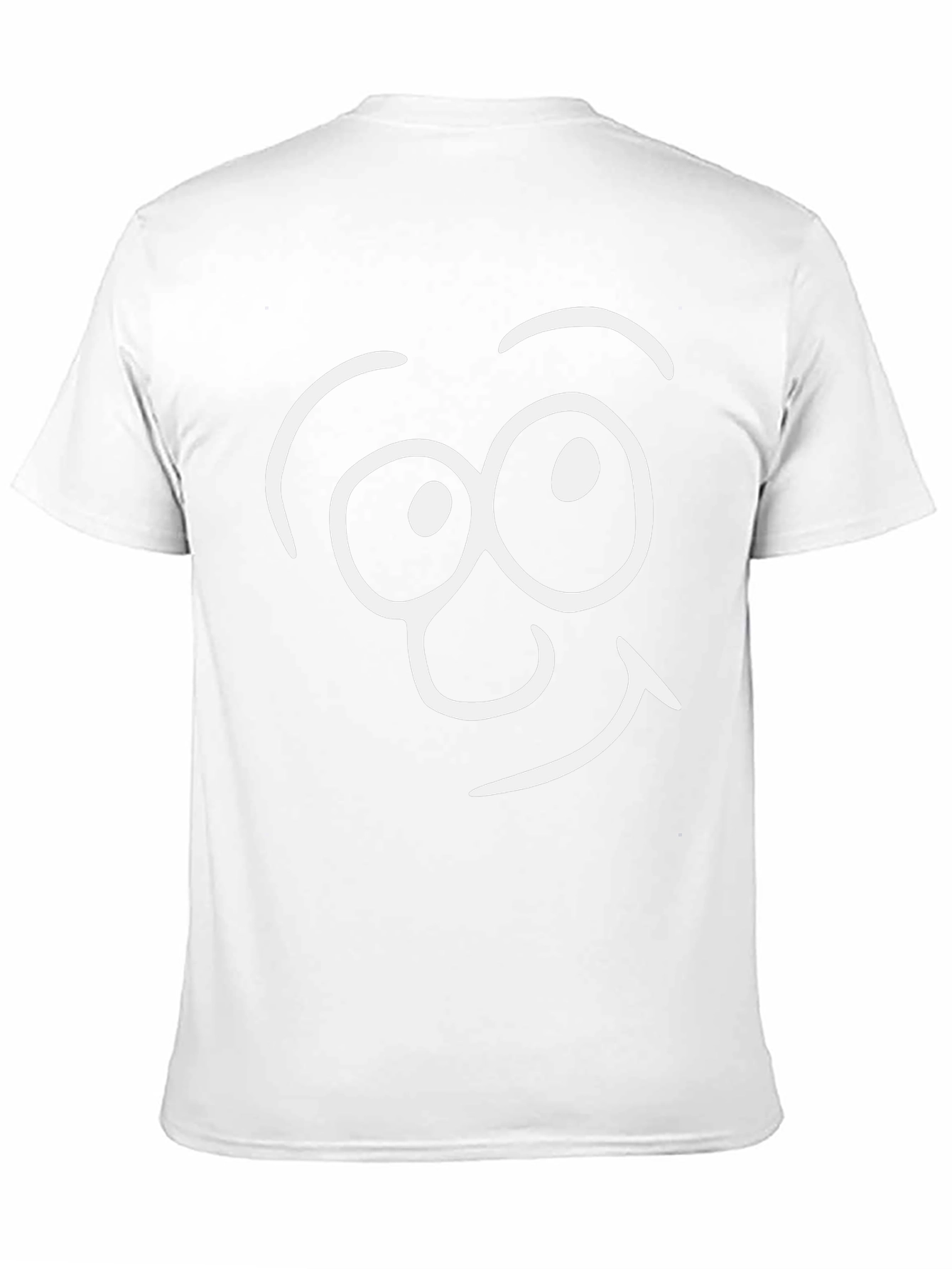 Camiseta Negra con Dibujo de Cara Sonriente