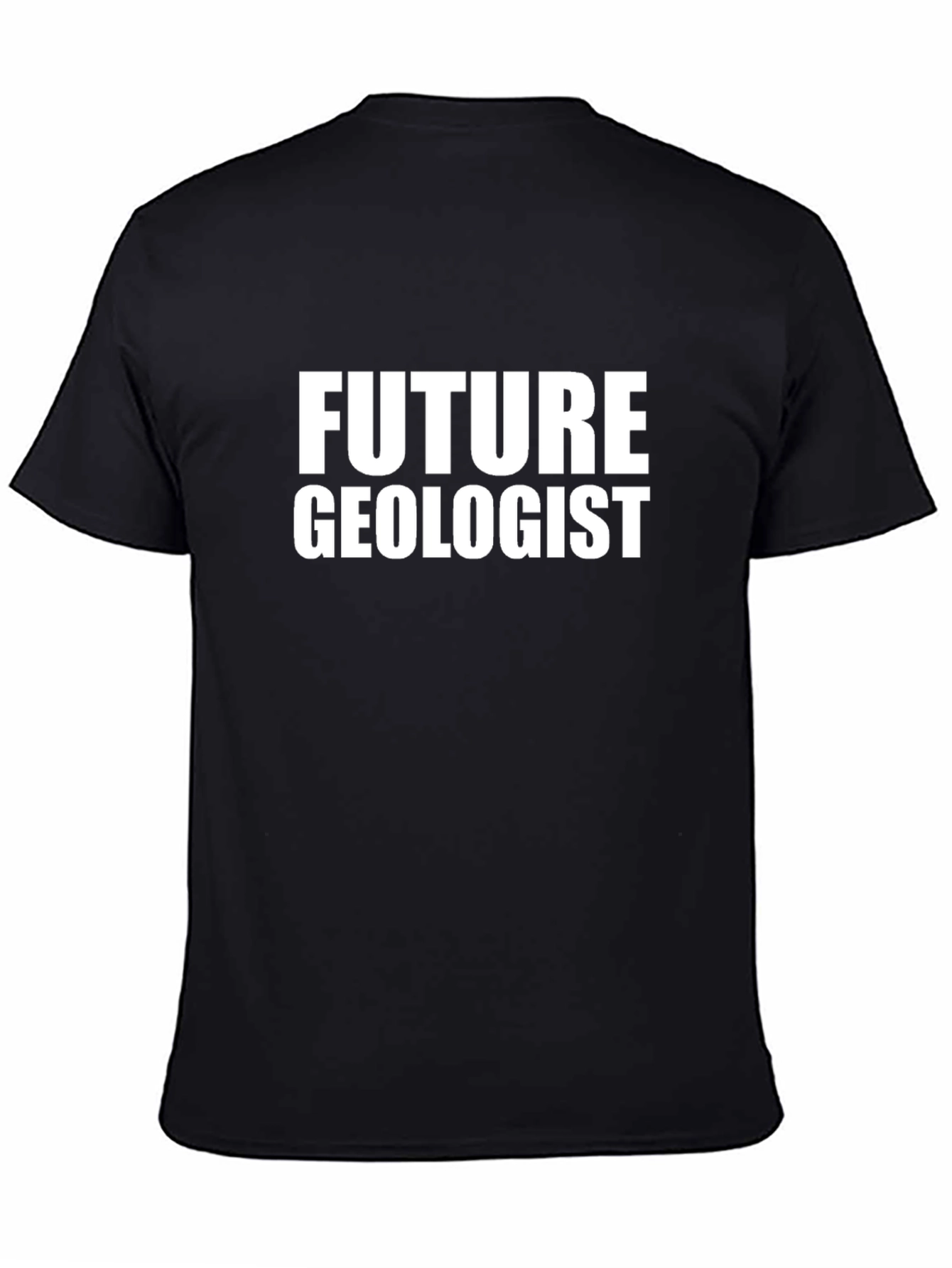 Camiseta Negra Futuro Geólogo para Hombre