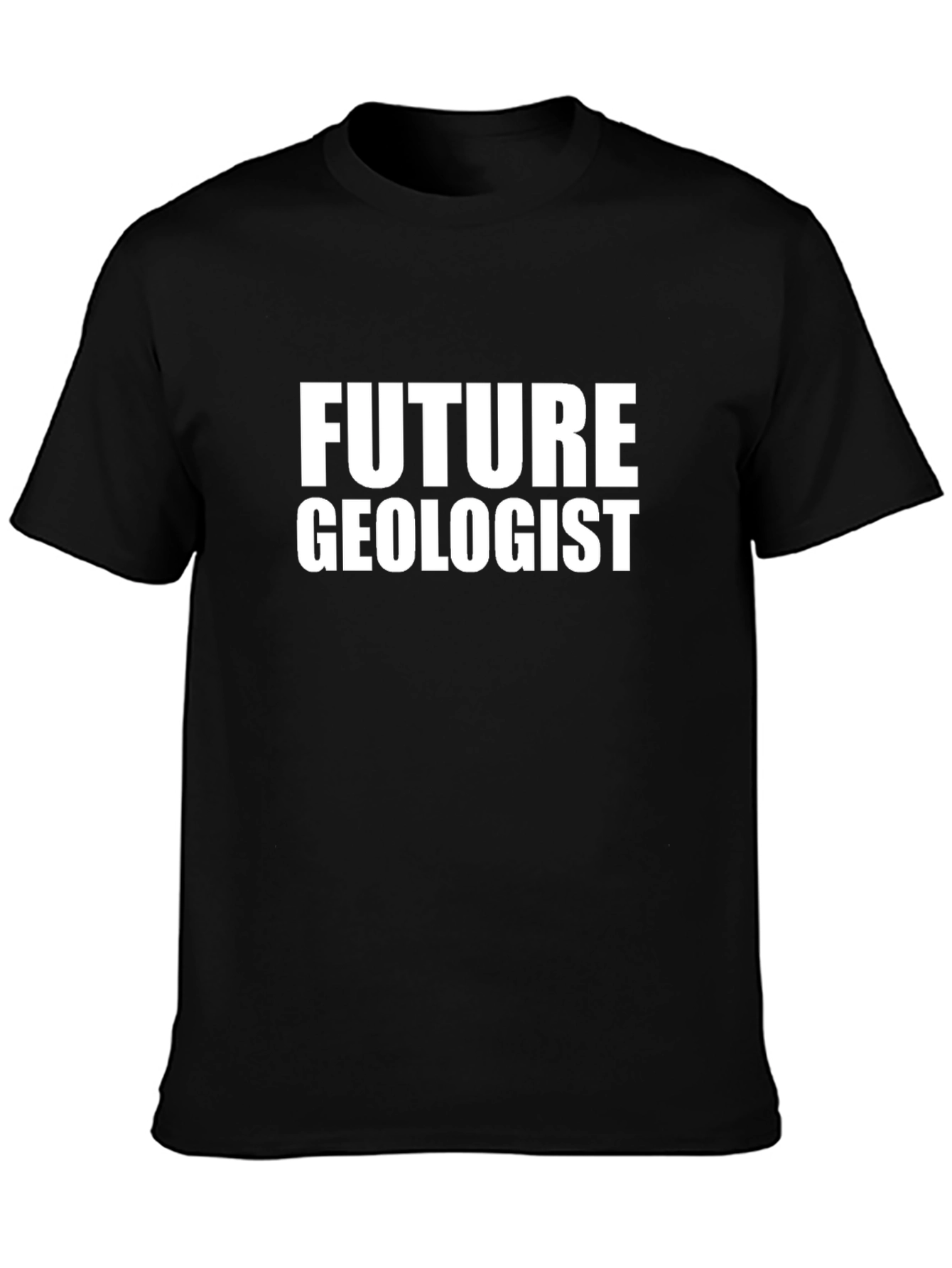 Camiseta Negra Futuro Geólogo para Hombre