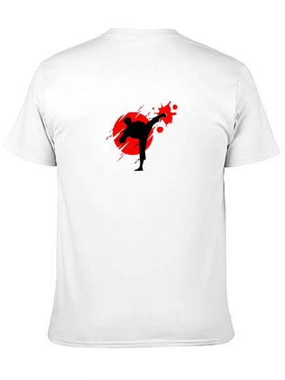 Camiseta Hombre Negra Silueta Karate