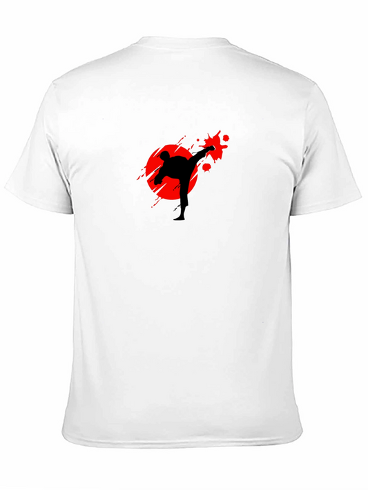 Camiseta Hombre Negra Silueta Karate