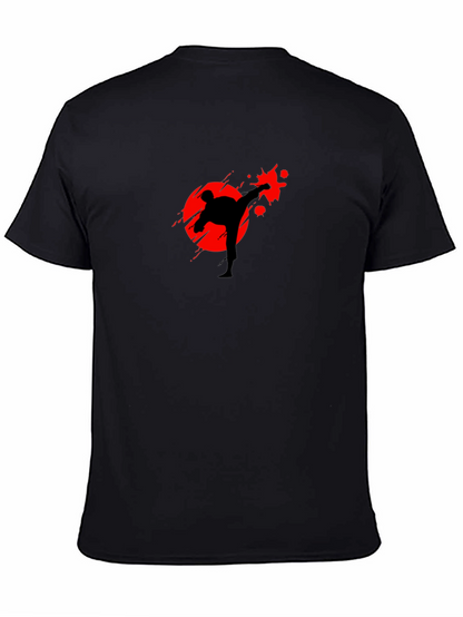 Camiseta Hombre Negra Silueta Karate